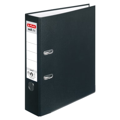 Herlitz ring binder maX.file protect A4 80 mm PP black