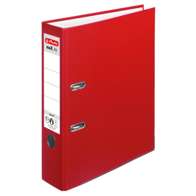 Herlitz ring binder maX.file protect A4 80 mm PP red