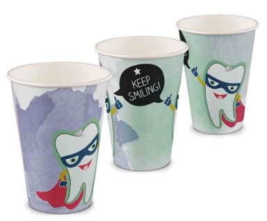 Mundspülbecher Papier Zahn smile 2000St