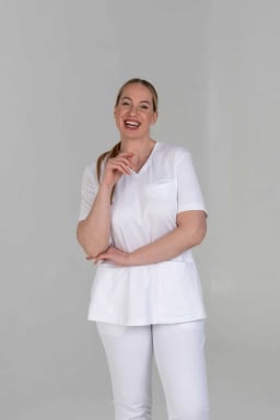 Van Laack Damen Tunic With Piped Pocket MWW-S15-P White M