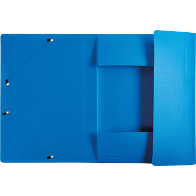 Exacompta Opak document folder A4 PP elastic closure 3 flaps blue