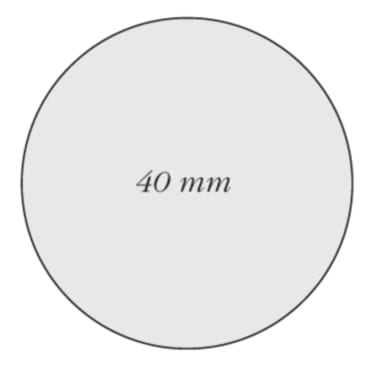 Examination mirror, plane, 40 mm