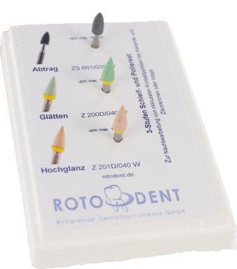 Diamantschleifer / Diamantpolierer Set für Zirkon & Keramik Stufe: Vorpolitur / Glätten / Hochglanz (1 Packung á 1 Set)