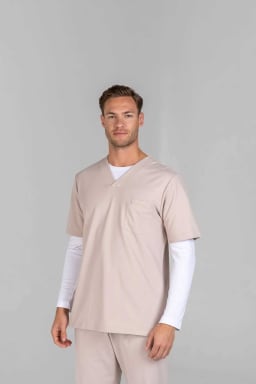 Van Laack Herren Tunic MWM-S6-B Sand S