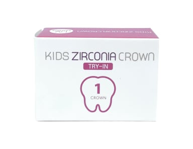 Single zirconium crown for primary central and lateral incisors, Size: 3, Tooth: 51