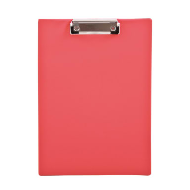 Clipboard 23.6x32.1 cm silver clip polypropylene red