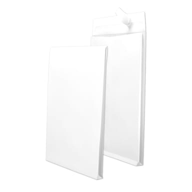 MAILmedia gusset envelope C4 block bottom without window peel & seal 100 pieces white