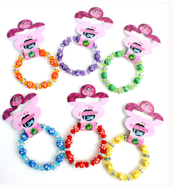 MirusMix Meisjesarmband met houten kralen (24 stuks)