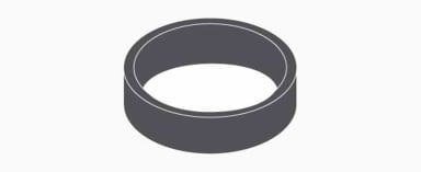 SAM Rubberring Zwart Normaal (2 stuks)