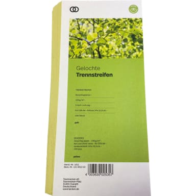 Soennecken oeco divider strip 10.5x24 cm 100 pieces yellow
