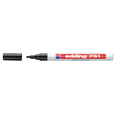 edding paint marker 751 1-2 mm bullet tip permanent black