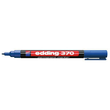 edding permanent marker 370 1 mm bullet tip refillable blue