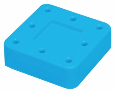 ZIRC Dental Products Bur Block 8-gaats Neonblauw Magnetisch