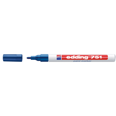 edding paint marker 751 1-2 mm bullet tip permanent blue