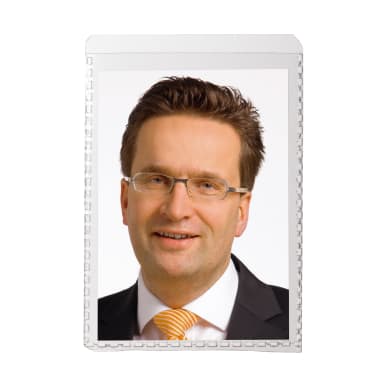 Durable badge holder 52x74 mm PP transparent