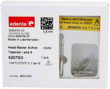 Edenta Headmaster Active Condensor Lang Maat 3 Zwart