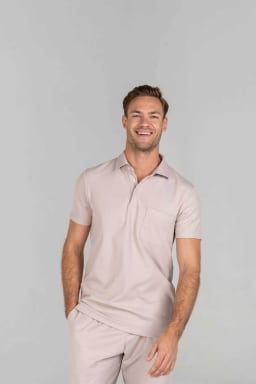 Van Laack Poloshirt Uni MWM-S2-D Sand XXL