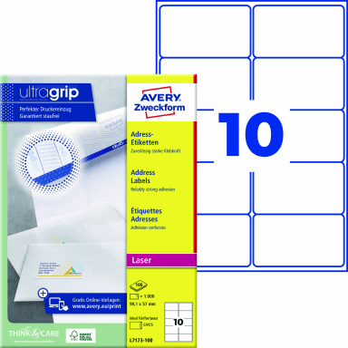 Avery Zweckform shipping label QuickPEEL 1,000 pieces white