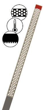 Diamantstreifen perforiert sägeverzahnt (0.10 mm) Körnung: Rot (fein, 1 Packung á 10 Stück)