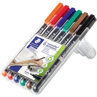 Staedtler OHP marker Lumocolor 0.6 mm assorted 6 pieces