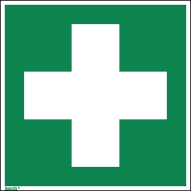 Information sign first aid E03 200x200 mm PVC