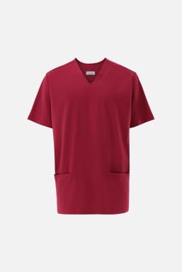 Van Laack Unisex Tunic MWU-S8-P With Piped Pocket Cranberry XS