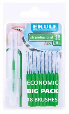 EKULF Interdental Brushes Ph Professional Green, 0,8mm