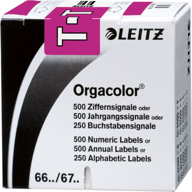 Leitz letter tab Orgacolor T 250 pieces violet