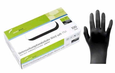 Smartdent Examination Gloves Nitril Soft Black Gr. S