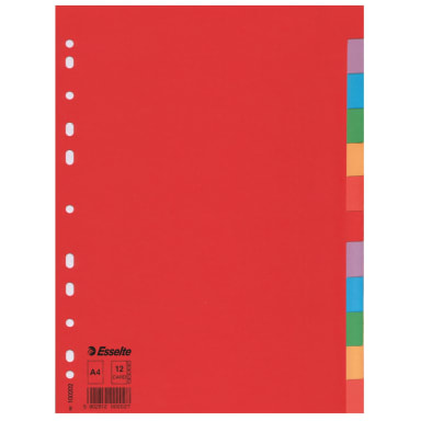 Esselte Eco index divider set A4 12 tabs