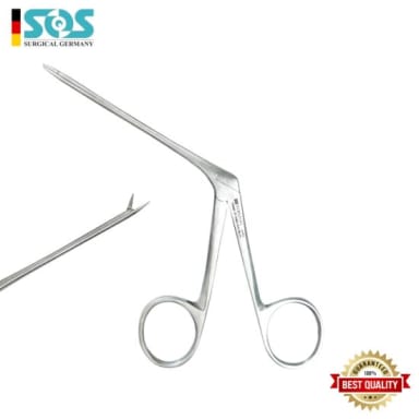 Hechtmaul Ear Forceps, Extra Delicate, Serrated Jaws 0.4 x 7.0 mm, 80 mm (3 ⅛")