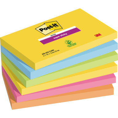Post-it Haftnotiz Super Sticky 127x76 mm 6 Stück