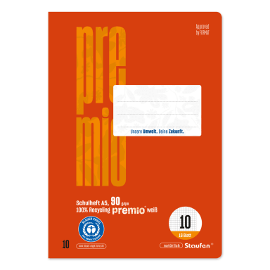 Staufen exercise book Premio A5 90 g ruling Lin 10 squared