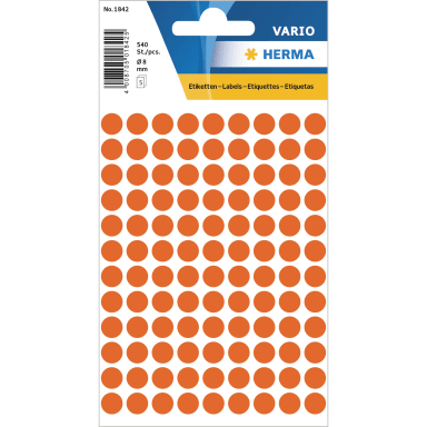 Herma marking dot 8 mm 540 pieces red