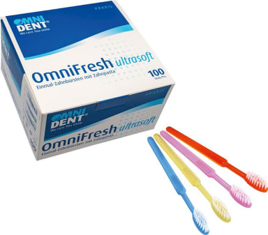 Omnident Omnifresh Ultrasoft Disposable Toothbrushes Assorted 4-Colors