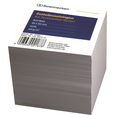 Soennecken note box refill 9x9 cm 80 g 800 sheets white