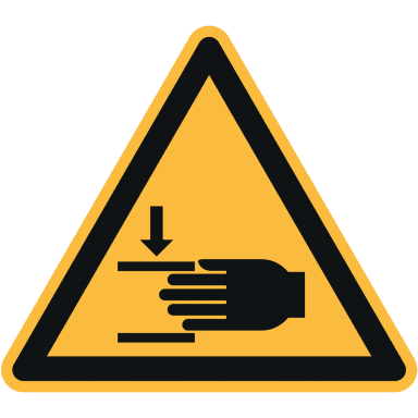 Information sign ISO 7010 hand injuries 20x20 cm