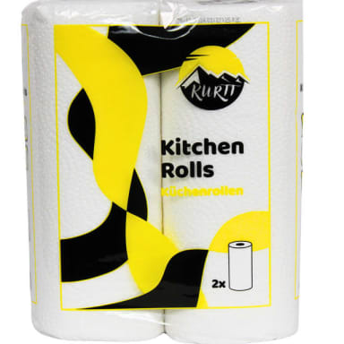 KURTT Keukenrol Wit 2-Laags 22x23 cm (50 vellen) - Div. Aantal Rollen