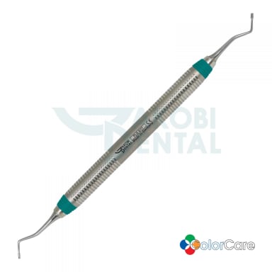Plugger / Condenser PLG 0/1, serrated, working tips diameters 1.0 - 1.4mm, ColorCare handle # 7, Colour: blue