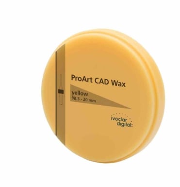 Ivoclar ProArt CAD Wax Ø98,5mm x 16mm Yellow