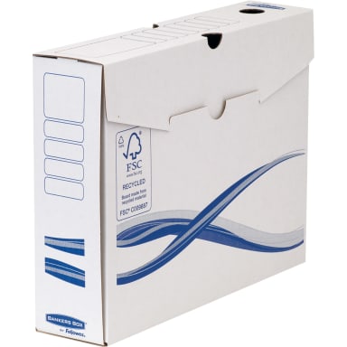 Bankers Box archive box Basic A4+ 80 mm 25 pieces white/blue
