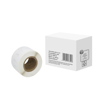 Label compatible with Dymo S0722370 28x89 mm black on white 130 pieces