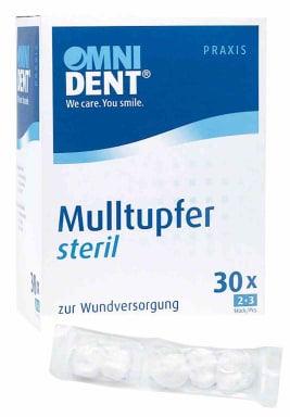 Omnident Mulltupfer Sterile Walnuss