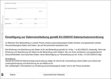 Einwilligung Datenverarbeitung DSGVA Bl