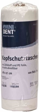 Omnident Kopfschutztaschen Tissue / PE White 27 x 28cm