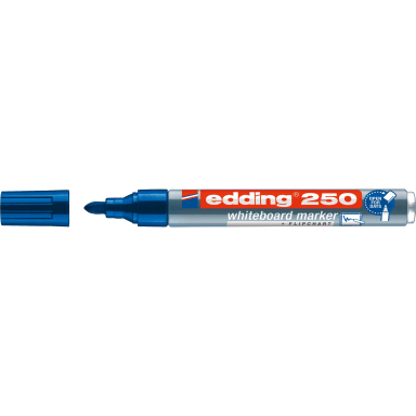 edding whiteboard marker 250 1.5-3 mm bullet tip refillable blue
