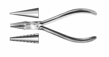 Hohlkehl-Ösenformzange Schwarz 135 mm