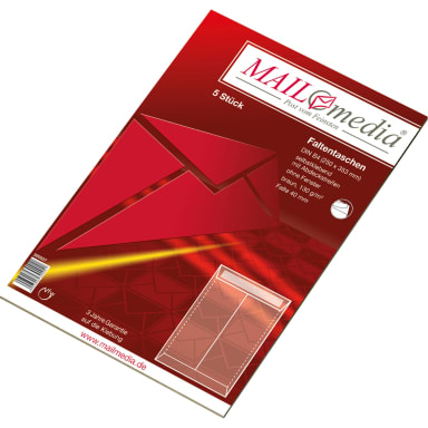MAILmedia gusset envelope B4 130 g without window peel & seal 5 pieces brown
