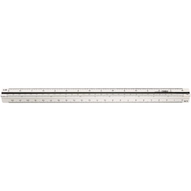 M+R triangular scale ruler 30 cm plastic white