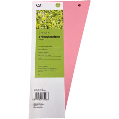 Soennecken oeco divider strip 12.5/6.5x24 cm 100 pieces pink